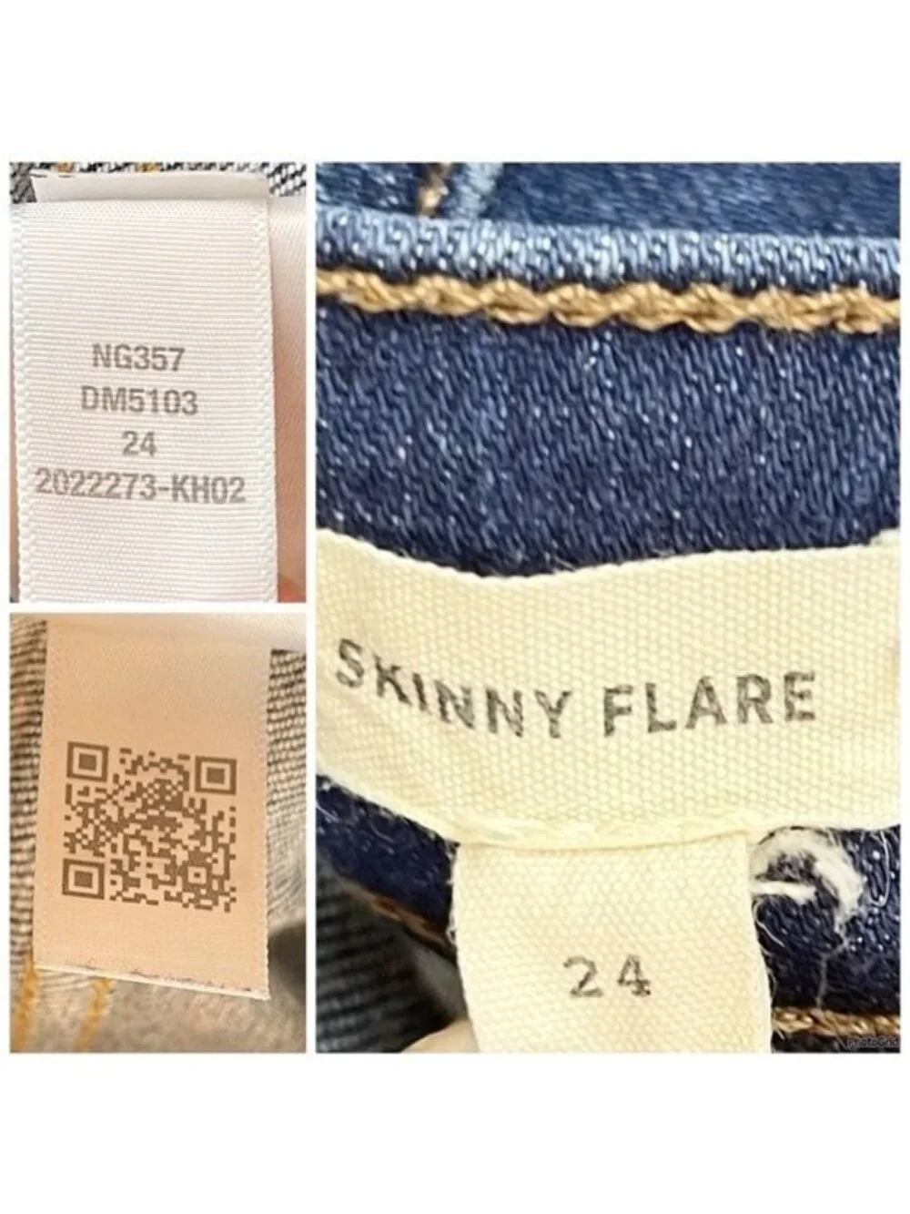 Madewell Skinny Flare high rise Blue Jeans Carleton Dark Wash NG357 size 24
